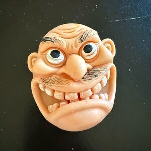 Vintage 1980s Ugly Face Rubber Finger Puppet Anthrax Not Man Gigantor Toy
